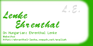 lenke ehrenthal business card